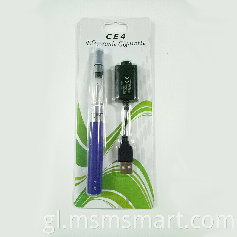 Proveedor chinés Cigarro electrónico a bo prezo Ego Ce4, kit de inicio ego ce4, cigarro electrónico ego ce4